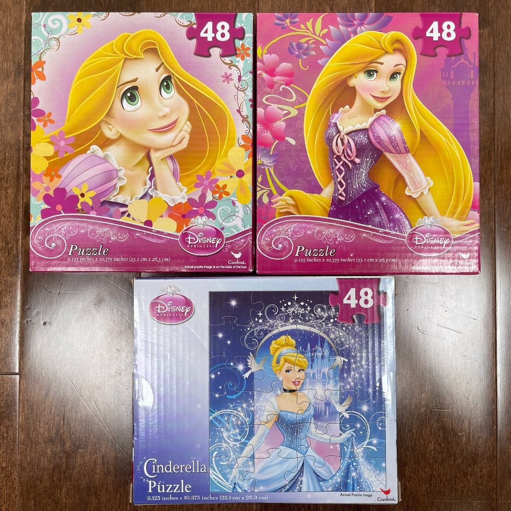 NEW 3 Disney Princess Puzzles - Picture 1 of 7
